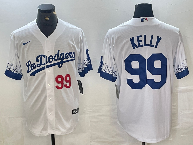 Men's Los Angeles Dodgers Joe Kelly #99 White Jersey
